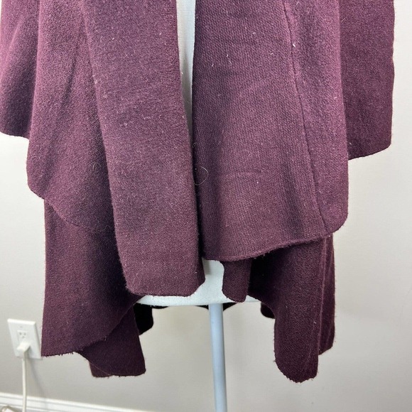 Unbranded Plum Purple Waterfall Shawl Vest Cardigan One Size Reversible - Picture 7 of 14